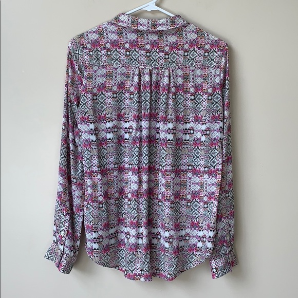 Anthropologie Maeve Aztec Button Down Top Small - Picture 6 of 8